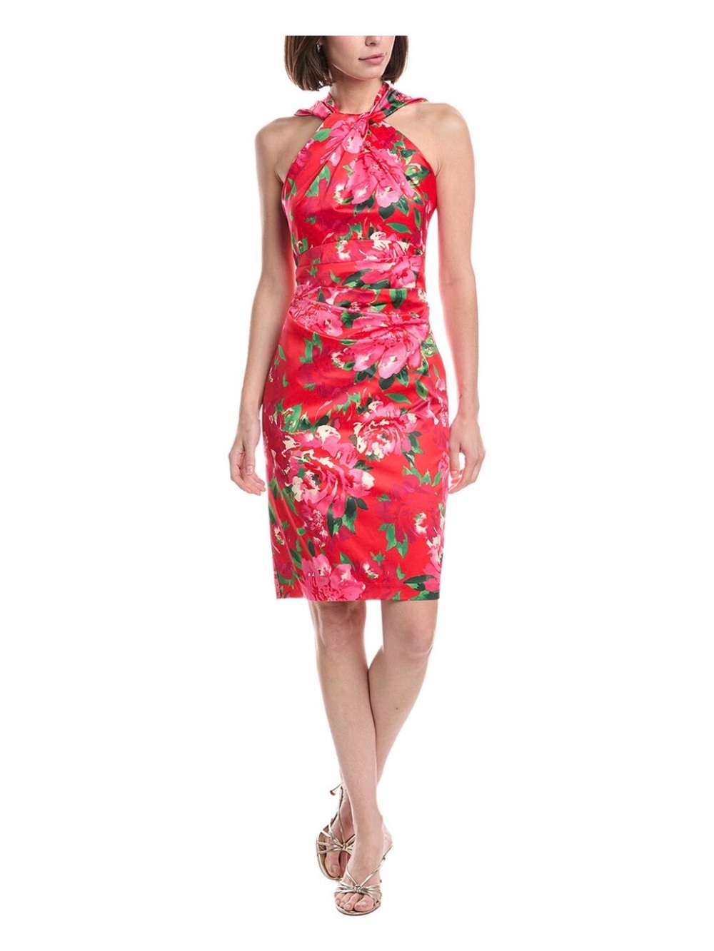 Eliza J. Floral Halter Sheath Dress  sz 4 nwt